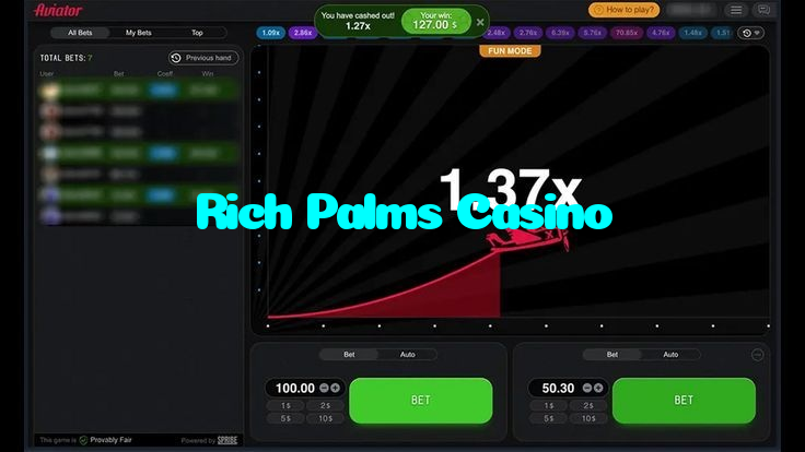 Rich Palms Casino خوش آمدید بونس +600% پیشکش موبائل ایپ کے پروموشن سیکشن میں دکھائی دیتی ہے۔